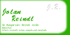 jolan reindl business card